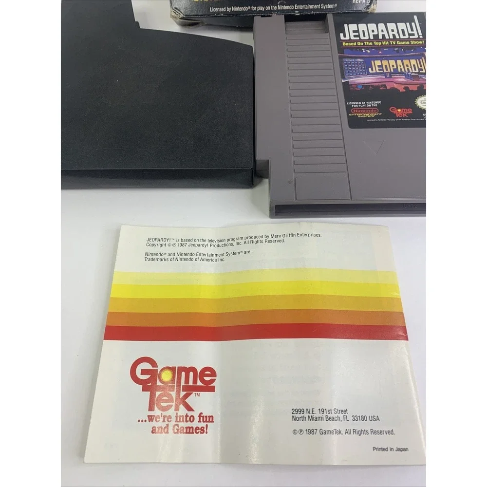 Jeopardy Nintendo Entertainment System NES CIB Complete‎ w/ Box NICE Black Box